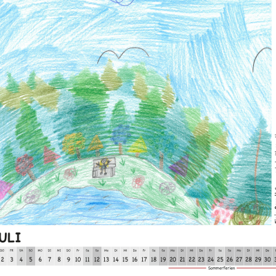 Kinder malen ihre Lieblingsplätze